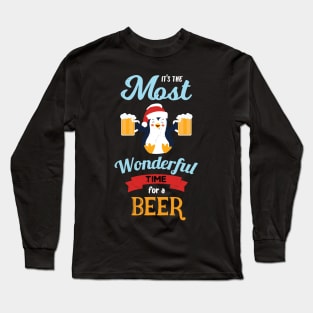 Its The Most Wonderful Time For A Beer Xmas Party Drinking Long Sleeve T-Shirt